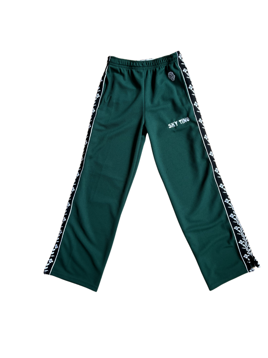 FLORAL GREEN LAX PANTS